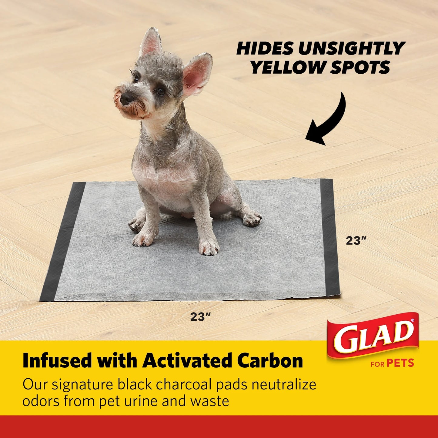 (2 Pack) Activated Charcoal Leak-Resistant Training Pads for Dogs, 23In X 23In, 100 Count