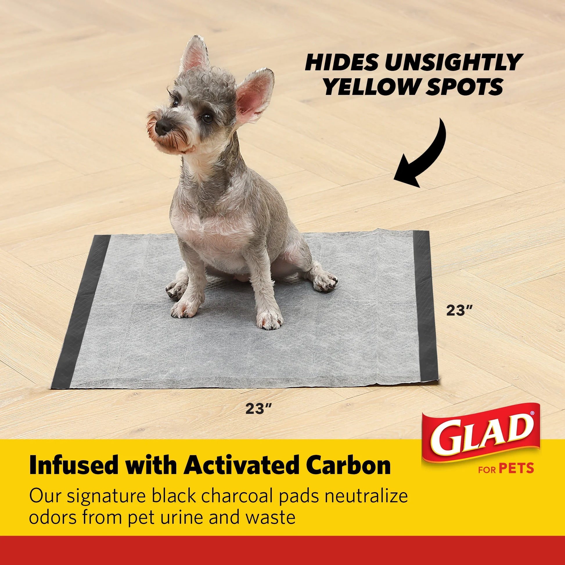 (2 Pack)  Activated Charcoal Leak-Resistant Training Pads for Dogs, 23In X 23In, 100 Count